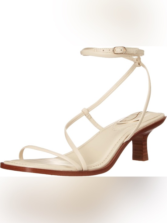 Sam Edelman Shoes - Sam Edelman Dominique Ivory Ankle strap Kitten Heeled Sandals (Ivory, 9.5)